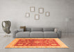 Machine Washable Oriental Orange Traditional Area Rugs in a Living Room, wshabs3853org