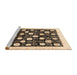 Sideview of Machine Washable Abstract Bakers Brown Rug, wshabs3854