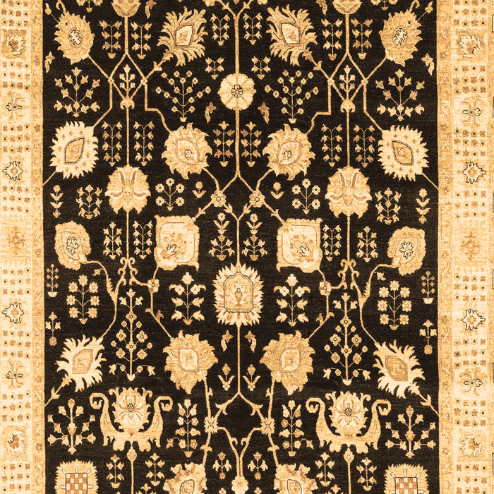 Machine Washable Oriental Brown Traditional Rug, wshabs3854brn