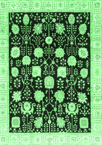 Oriental Emerald Green Traditional Rug, abs3854emgrn