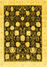 Machine Washable Oriental Yellow Traditional Rug, wshabs3854yw