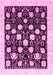 Machine Washable Oriental Pink Traditional Rug, wshabs3854pnk