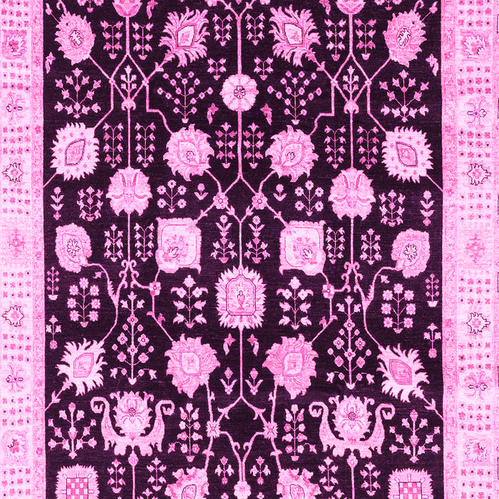 Machine Washable Oriental Pink Traditional Rug, wshabs3854pnk