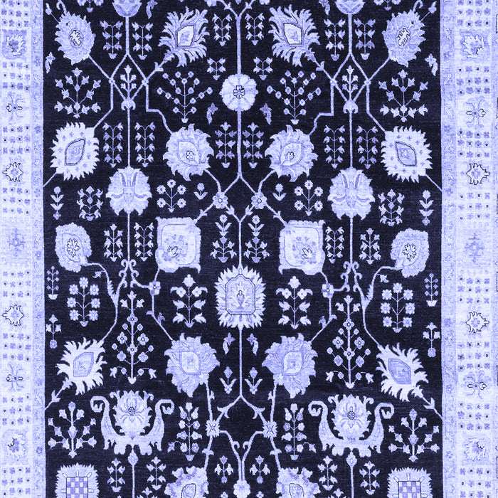 Machine Washable Oriental Blue Traditional Rug, wshabs3854blu