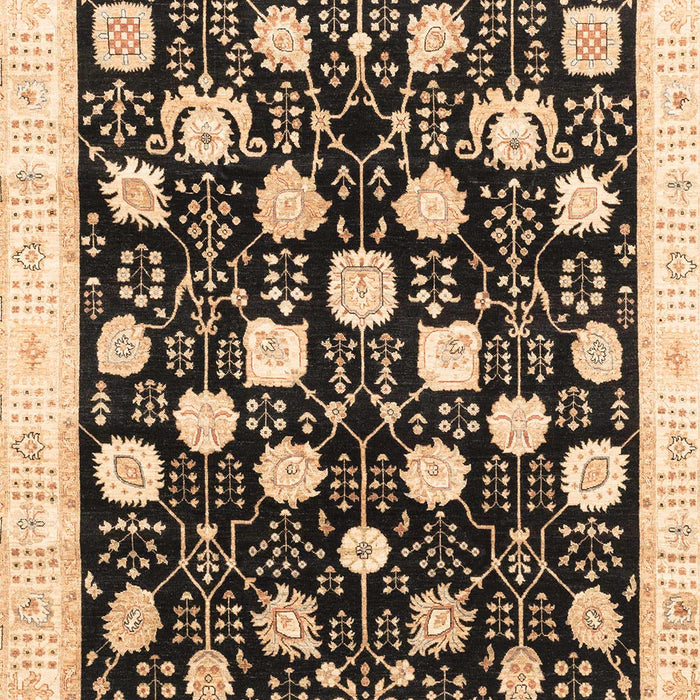 Machine Washable Abstract Bakers Brown Rug, wshabs3854