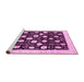 Sideview of Machine Washable Oriental Pink Traditional Rug, wshabs3854pnk