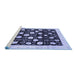 Sideview of Machine Washable Oriental Blue Traditional Rug, wshabs3854blu