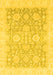 Machine Washable Oriental Yellow Traditional Rug, wshabs3855yw