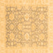 Square Oriental Brown Traditional Rug, abs3855brn