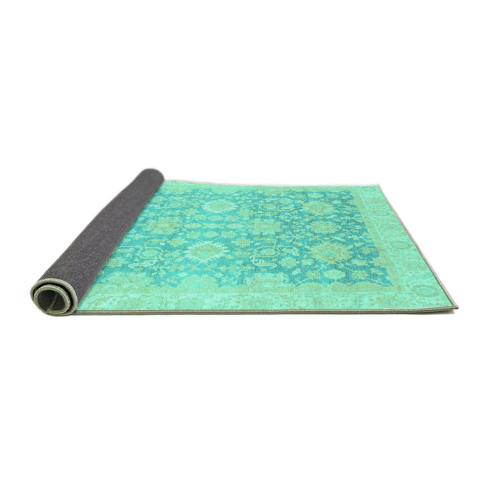 Sideview of Oriental Turquoise Traditional Rug, abs3855turq