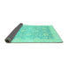 Sideview of Oriental Turquoise Traditional Rug, abs3855turq