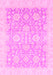 Machine Washable Oriental Pink Traditional Rug, wshabs3855pnk