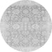 Round Oriental Gray Traditional Rug, abs3855gry