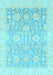 Oriental Light Blue Traditional Rug, abs3855lblu