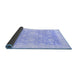 Sideview of Oriental Blue Traditional Rug, abs3855blu