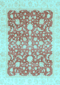 Oriental Light Blue Traditional Rug, abs3856lblu