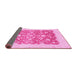 Sideview of Oriental Pink Traditional Rug, abs3856pnk