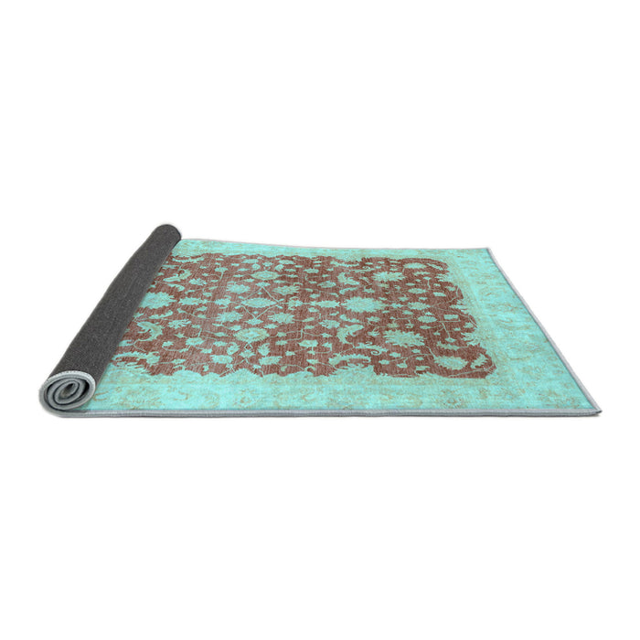 Sideview of Oriental Light Blue Traditional Rug, abs3856lblu