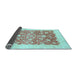 Sideview of Oriental Light Blue Traditional Rug, abs3856lblu