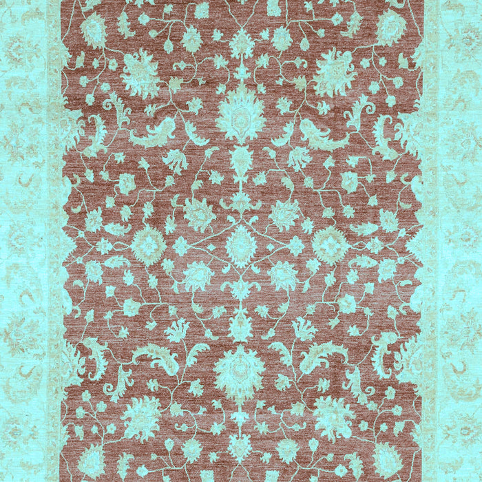 Machine Washable Oriental Light Blue Traditional Rug, wshabs3856lblu