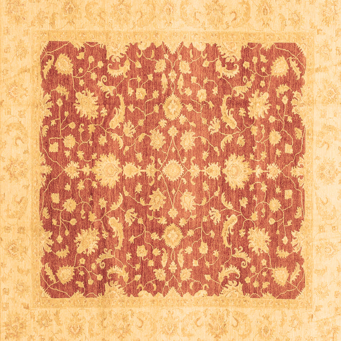 Square Machine Washable Oriental Brown Traditional Rug, wshabs3856brn