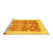 Sideview of Machine Washable Oriental Yellow Traditional Rug, wshabs3856yw