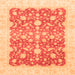 Square Oriental Orange Traditional Rug, abs3856org