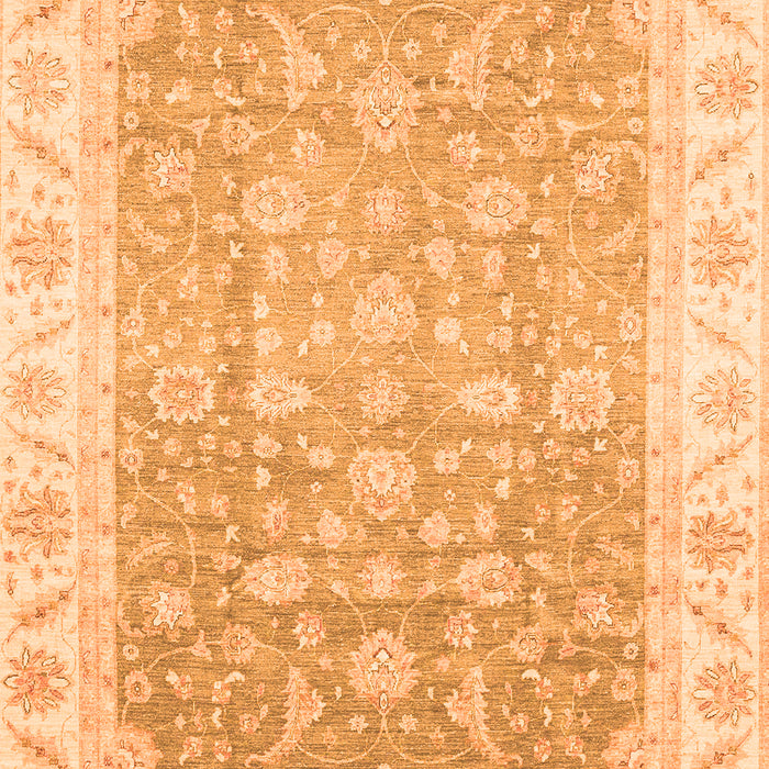Machine Washable Oriental Orange Traditional Area Rugs, wshabs3857org