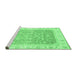 Sideview of Machine Washable Oriental Emerald Green Traditional Area Rugs, wshabs3857emgrn