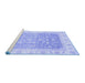 Sideview of Machine Washable Oriental Blue Traditional Rug, wshabs3857blu