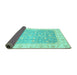 Sideview of Oriental Turquoise Traditional Rug, abs3857turq