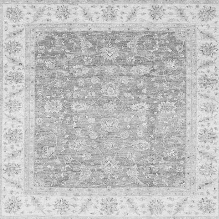 Square Machine Washable Oriental Gray Traditional Rug, wshabs3857gry