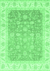 Oriental Emerald Green Traditional Rug, abs3857emgrn