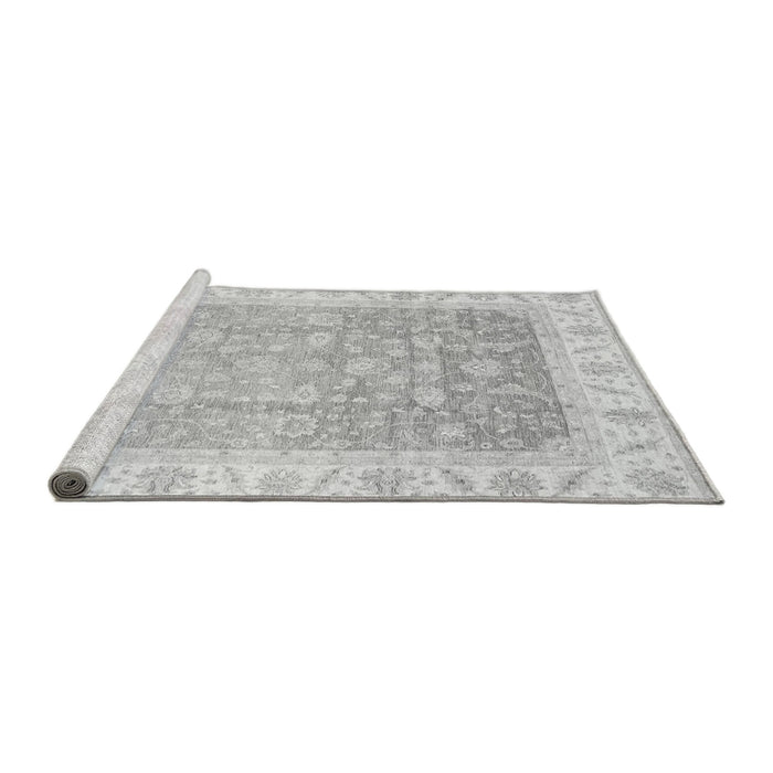 Sideview of Machine Washable Oriental Gray Traditional Rug, wshabs3857gry