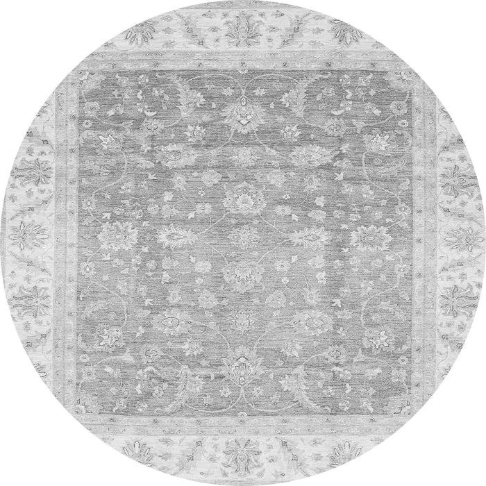 Round Oriental Gray Traditional Rug, abs3857gry