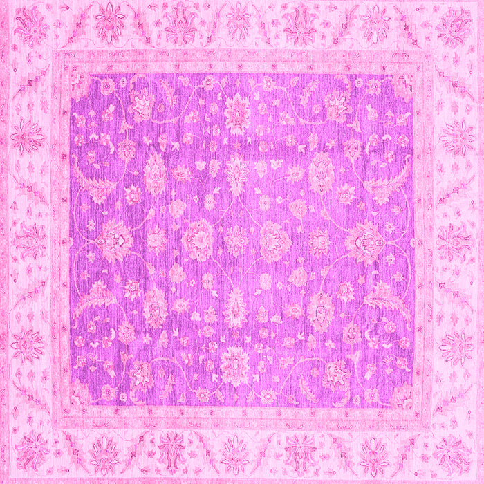 Square Oriental Pink Traditional Rug, abs3857pnk