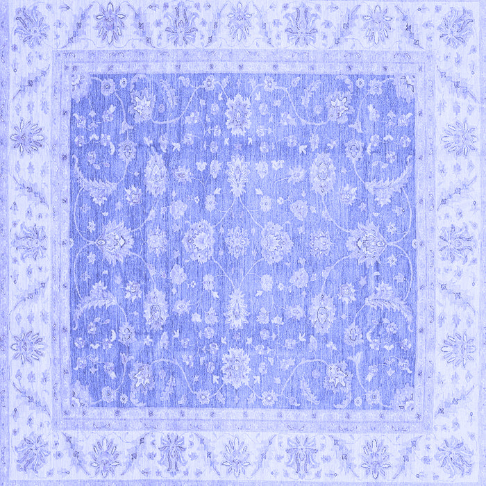Square Oriental Blue Traditional Rug, abs3857blu