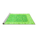 Sideview of Machine Washable Oriental Green Traditional Area Rugs, wshabs3857grn