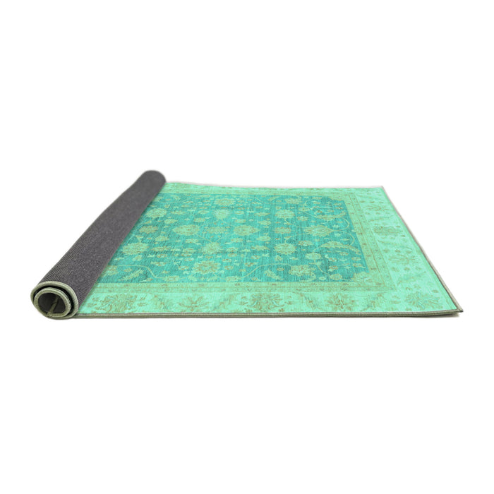 Sideview of Oriental Turquoise Traditional Rug, abs3858turq