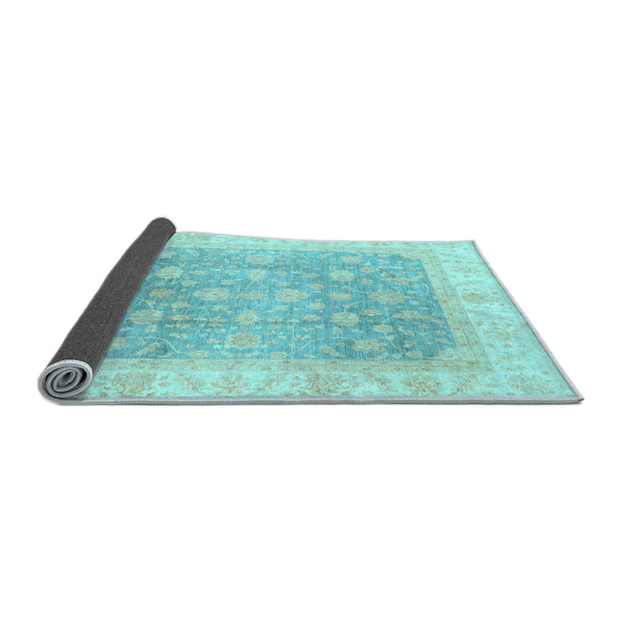 Sideview of Oriental Light Blue Traditional Rug, abs3858lblu