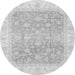 Round Oriental Gray Traditional Rug, abs3858gry