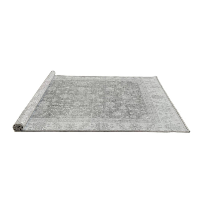 Sideview of Machine Washable Oriental Gray Traditional Rug, wshabs3858gry