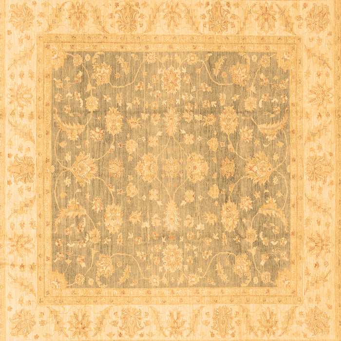 Square Machine Washable Oriental Brown Traditional Rug, wshabs3858brn