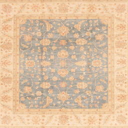 Square Machine Washable Abstract Brown Sugar Brown Rug, wshabs3858