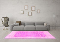 Machine Washable Oriental Pink Traditional Rug, wshabs3858pnk