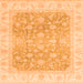 Square Oriental Orange Traditional Rug, abs3858org