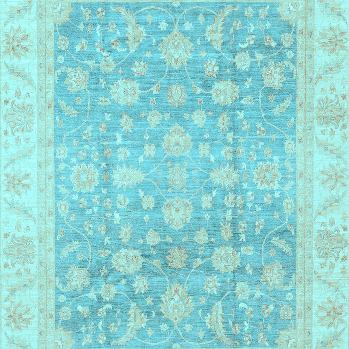 Machine Washable Oriental Light Blue Traditional Rug, wshabs3858lblu