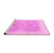 Sideview of Machine Washable Oriental Pink Traditional Rug, wshabs3858pnk