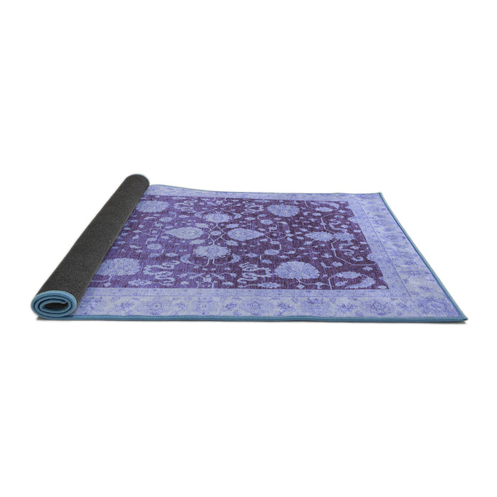 Sideview of Oriental Blue Traditional Rug, abs3859blu
