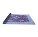 Sideview of Oriental Blue Traditional Rug, abs3859blu